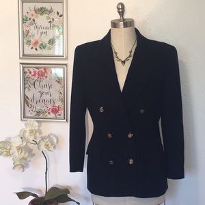 Navy Blue Kasper A.S.L. Size 10P. Blazer